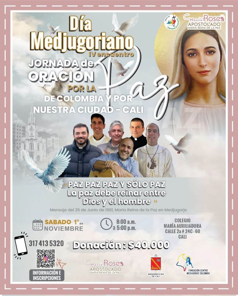 Día Medjugoriano: una jornada de oración por la paz de Colombia y de nuestra ciudad Cali